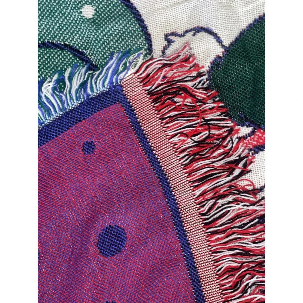 Disney Mickey Mouse Woven Christmas Throw Blanket Happy‎ Holidays By Beacon G81
